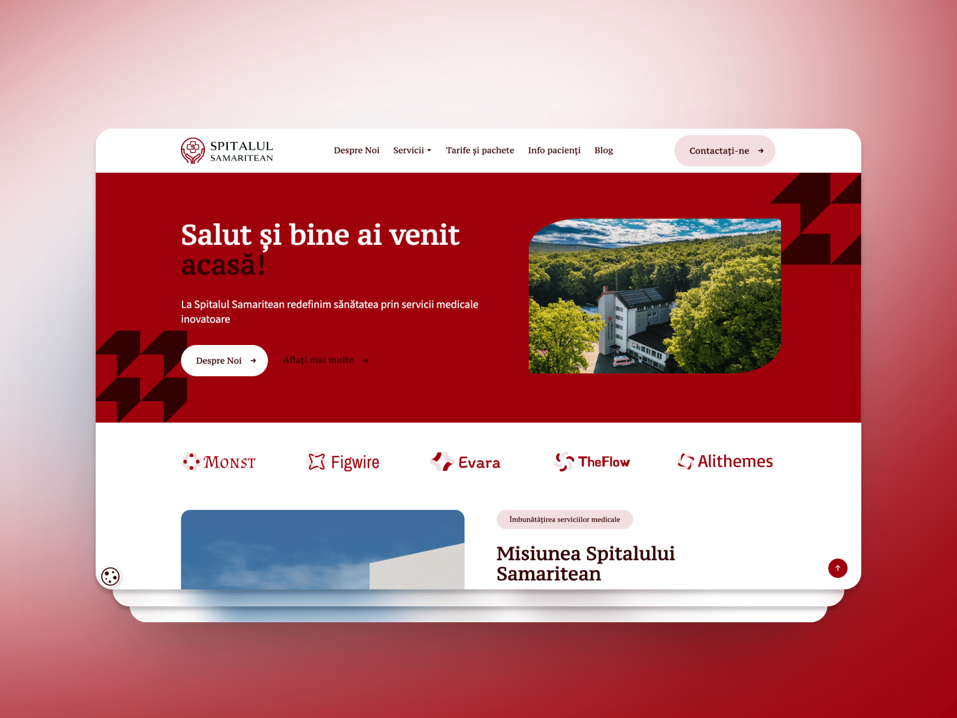 Spitalul Samaritean - Professionelle Webseite mit NextJs