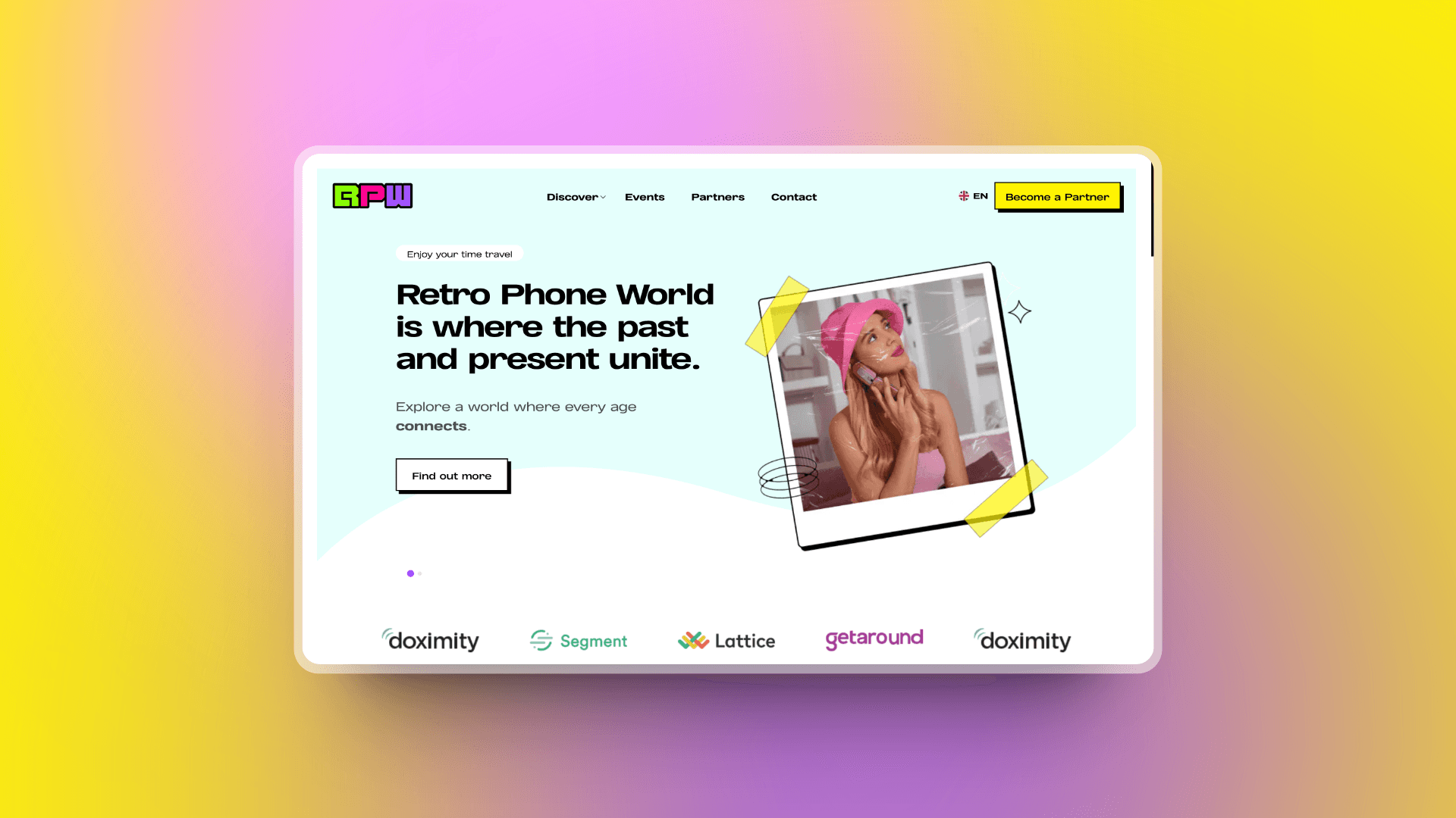 Retro Phone World - Komplette digitale Identität mit Webseite in NextJs