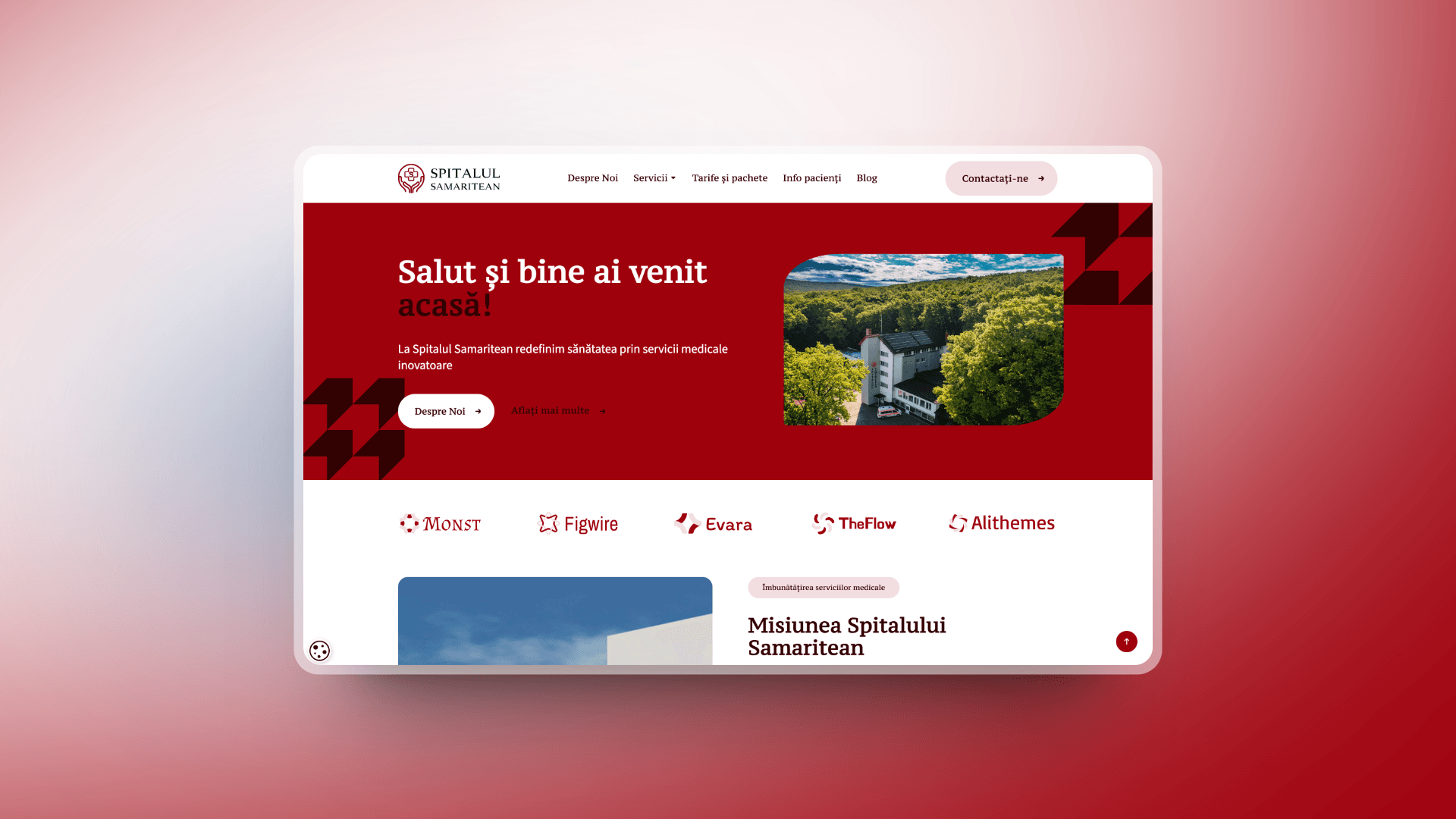 Spitalul Samaritean - Professionelle Webseite mit NextJs